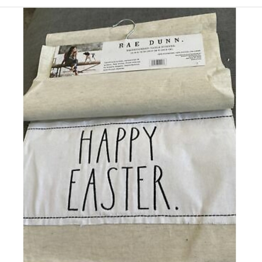 NWT Rae Dunn Embroidered Easter Tabel Runner - Picture 1 of 4